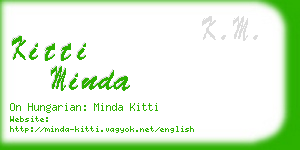 kitti minda business card